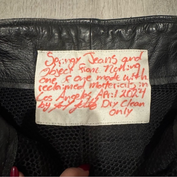 Object From Nothing 1 Of 1, Handmade Leather Shorts, Repurposed Vintage Leather - Picture 3 of 7
